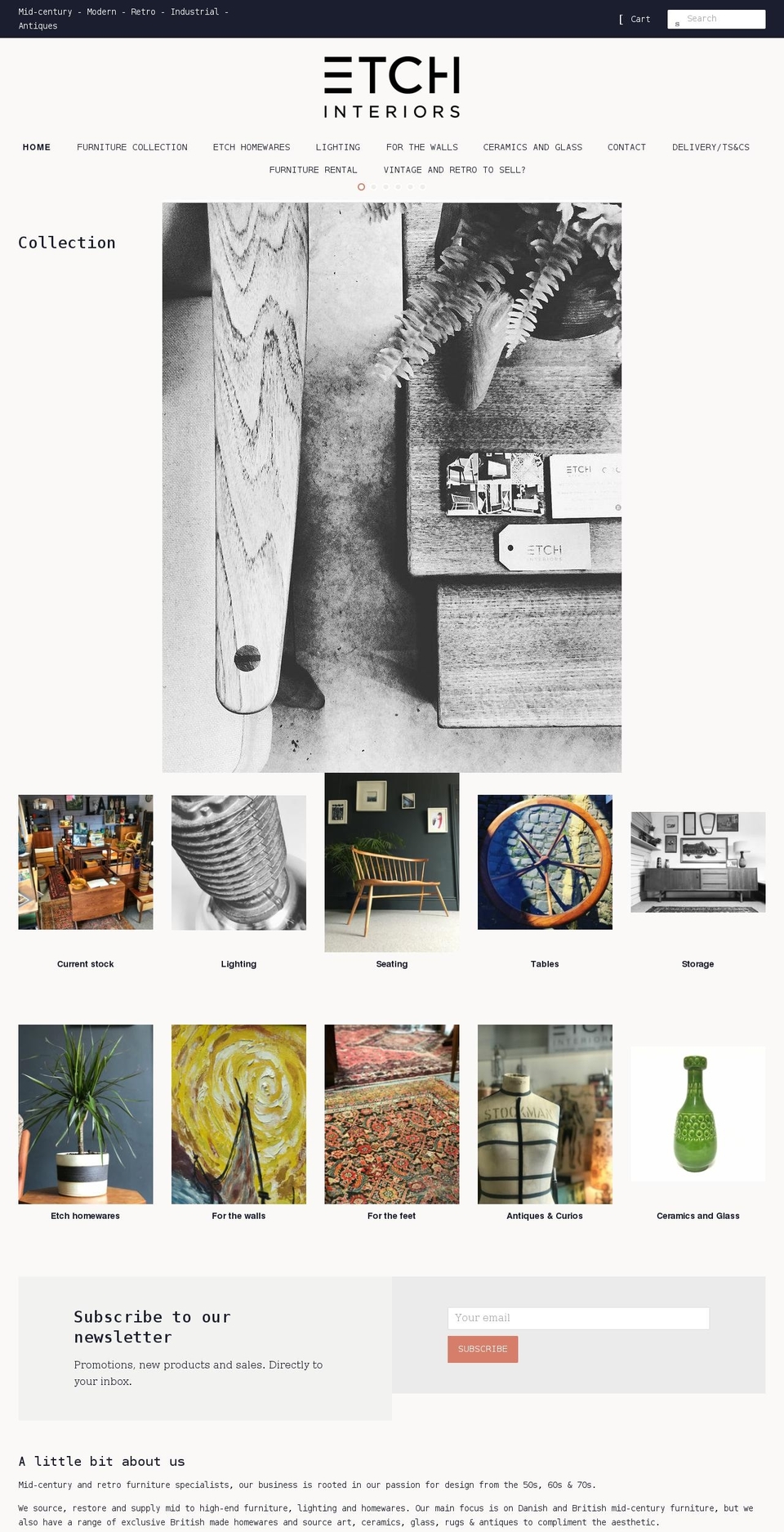 etchinteriors.co.uk shopify website screenshot