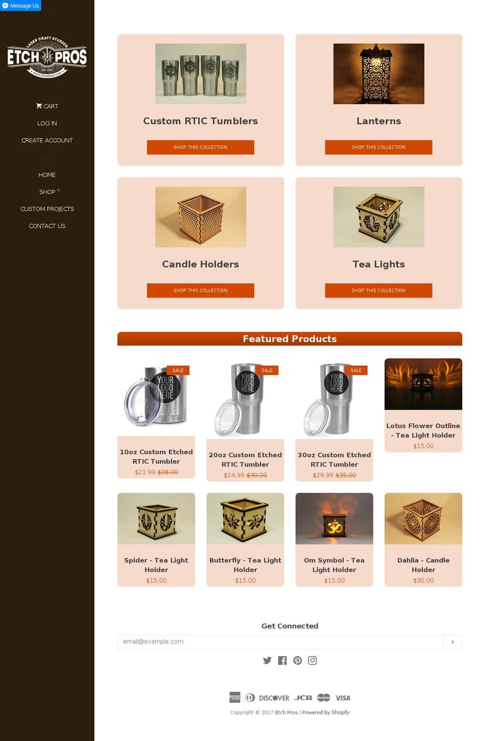 etchpros.com shopify website screenshot