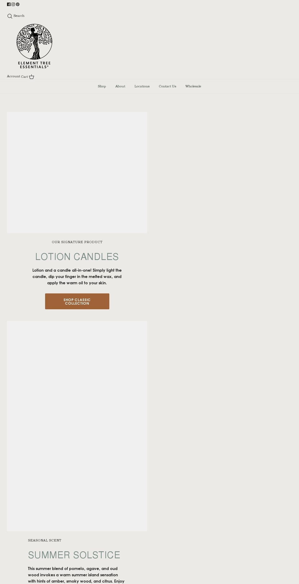 etecandles.com — Shopify storefront screenshot