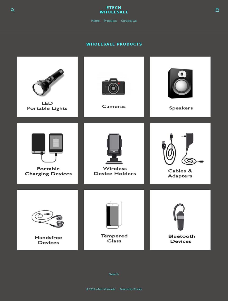 etechwholesale.com — Shopify storefront screenshot