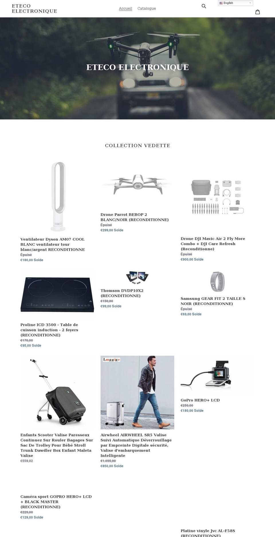 etecoelectronique.com shopify website screenshot