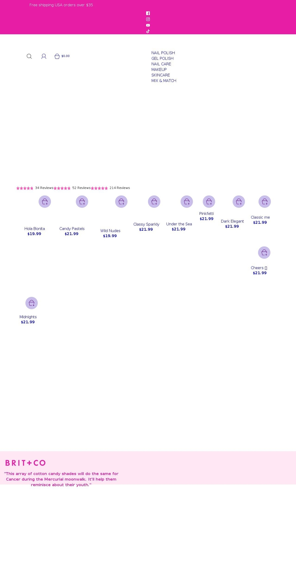 eternal-cosmetics.com shopify website screenshot