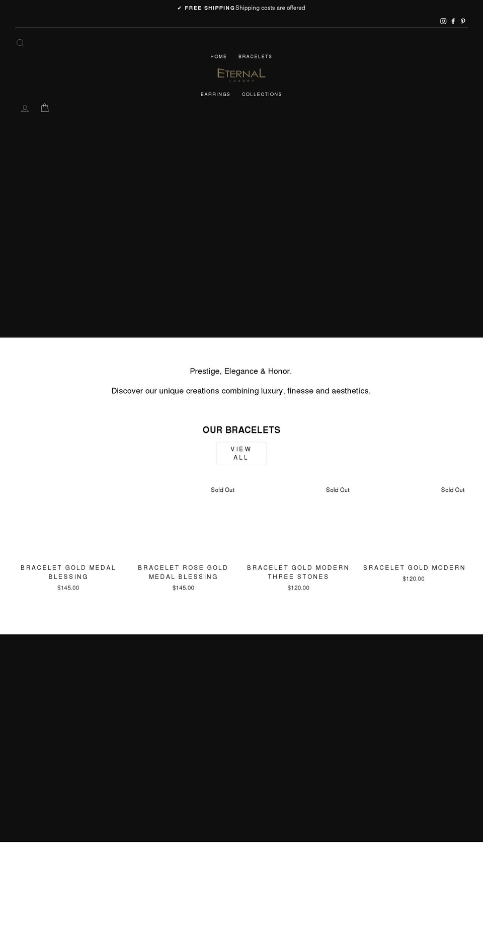 eternal-luxury.com shopify website screenshot