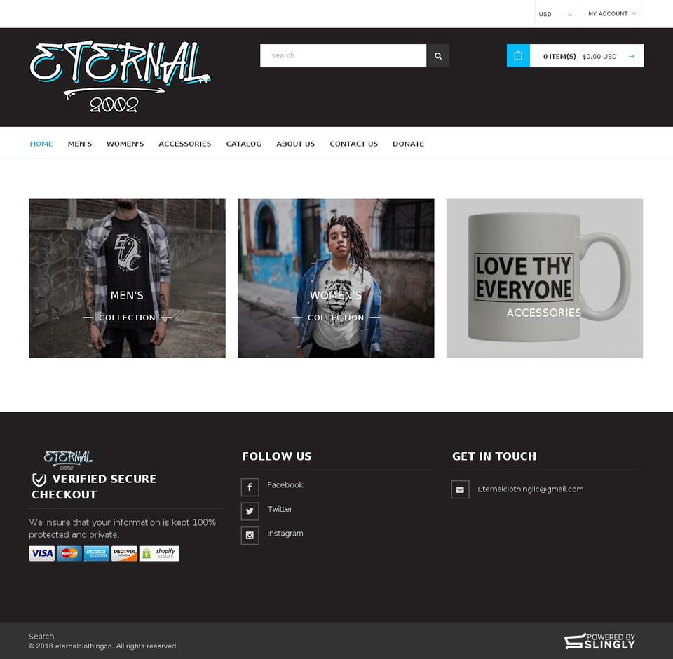 slingly-theme-v1-0-1 Shopify theme site example eternalclothingco.com