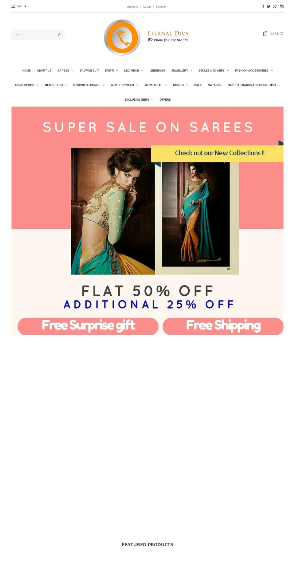 eternaldiva.com shopify website screenshot