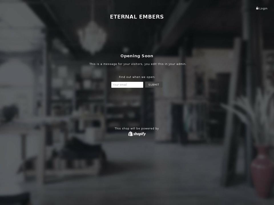 eternalembers.com — Shopify storefront screenshot