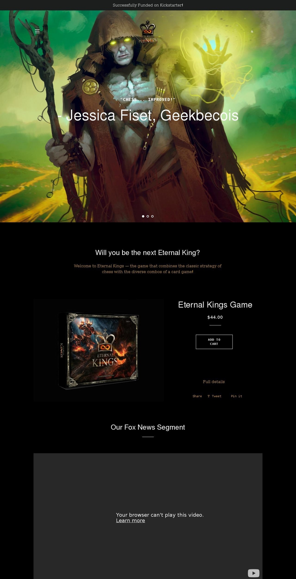 eternalkings.com shopify website screenshot