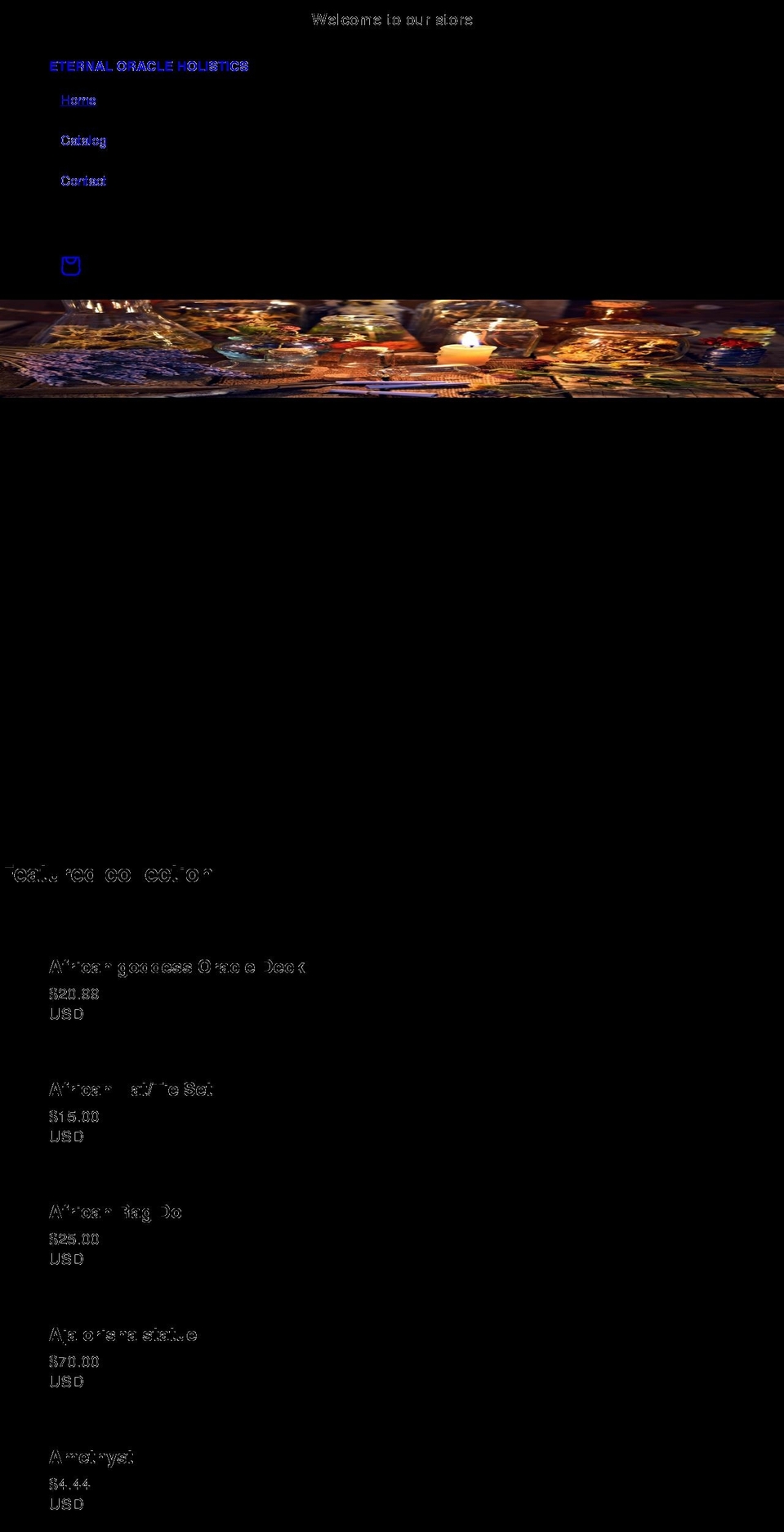 eternaloracle.com shopify website screenshot