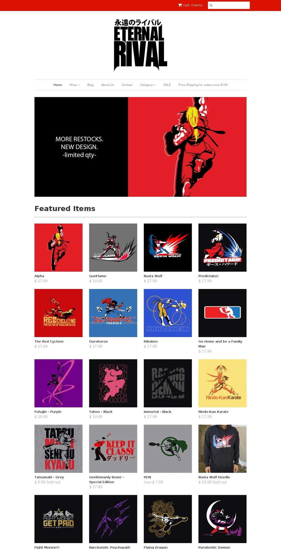 eternalrival.com shopify website screenshot