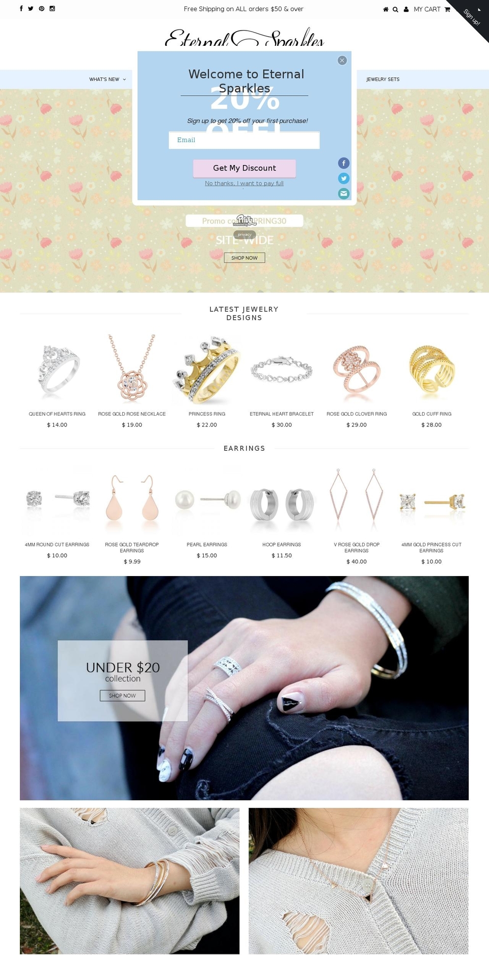 eternalsparkles.com shopify website screenshot