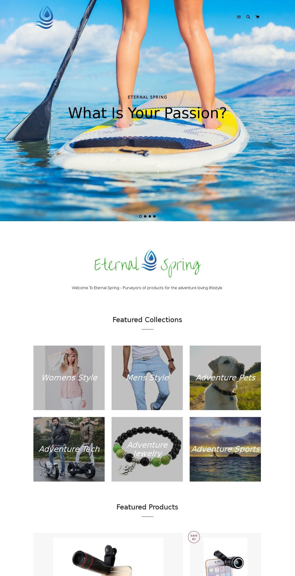 eternalspring.us shopify website screenshot