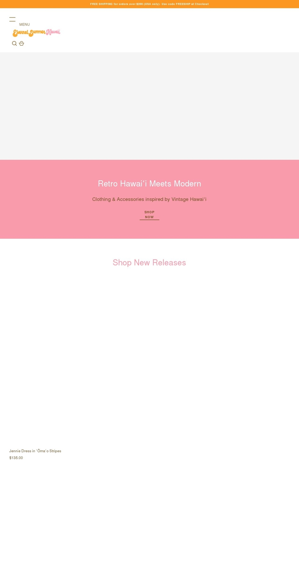 eternalsummerhawaii.com — Shopify storefront screenshot