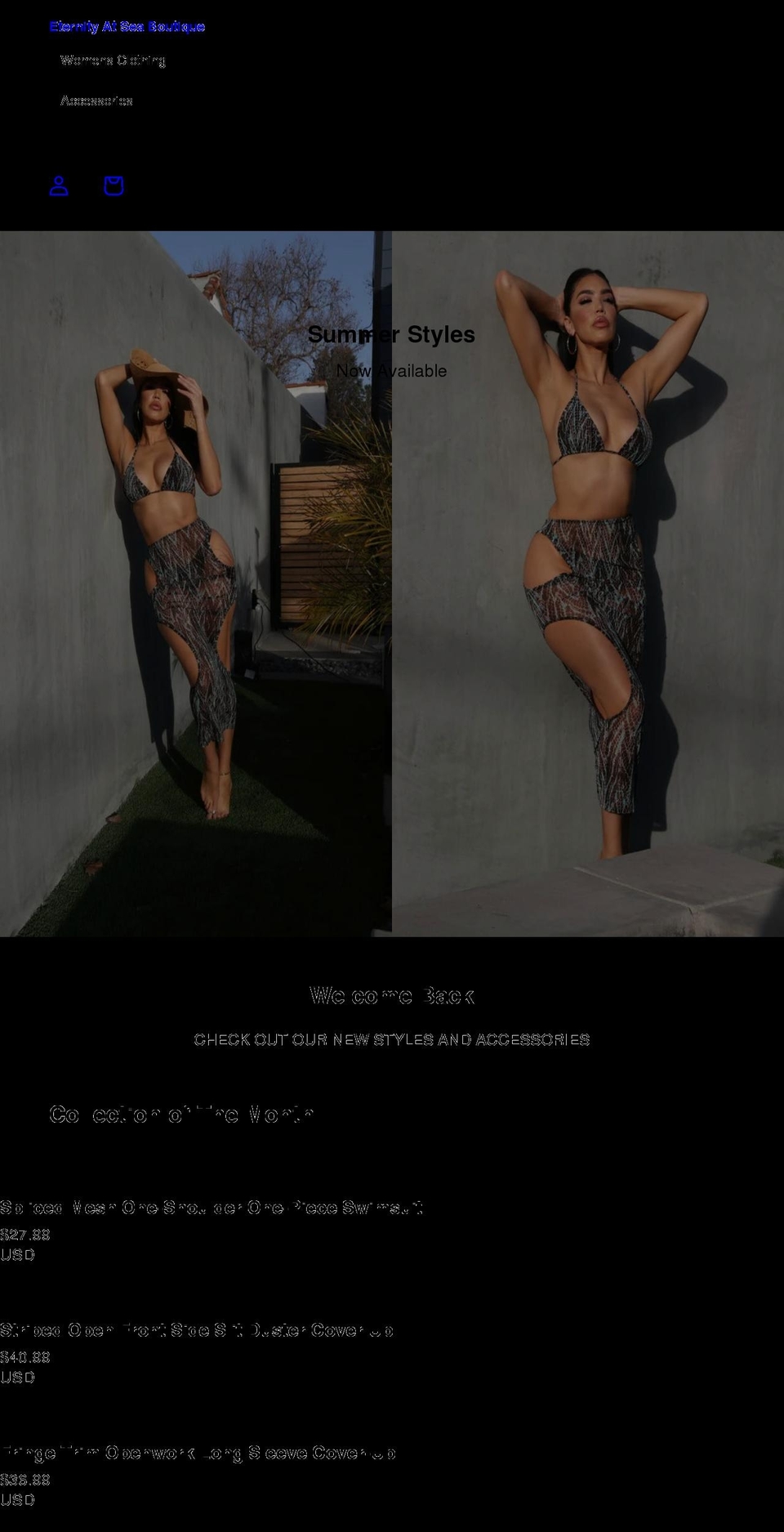 eternityatseaboutique.shop shopify website screenshot