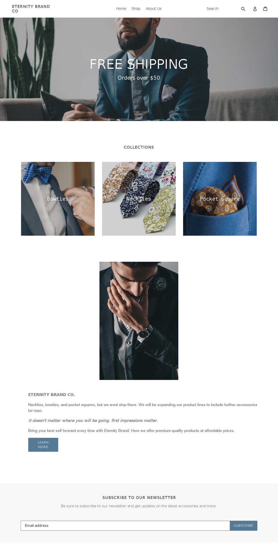 eternitybrandco.com — Shopify storefront screenshot