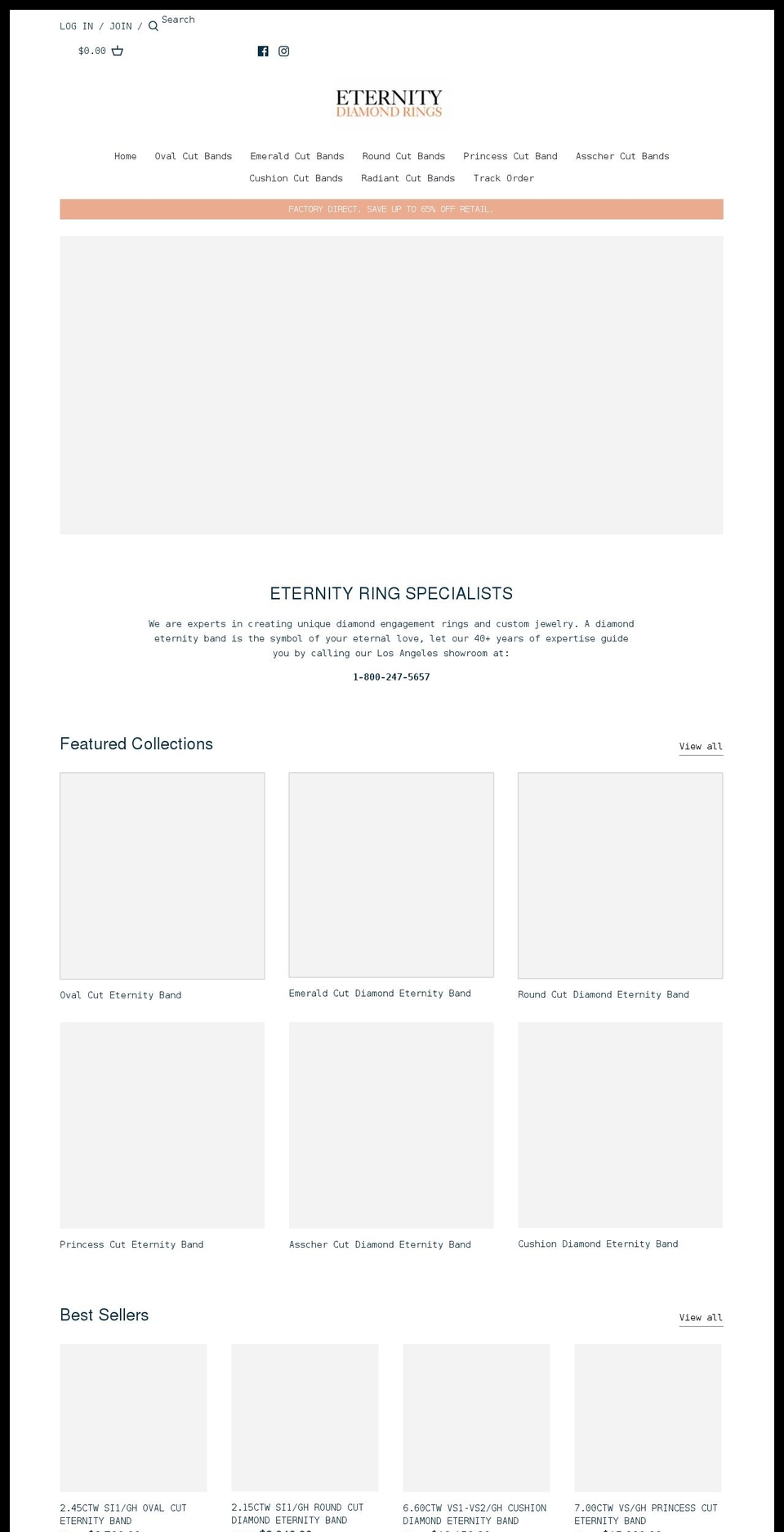 eternitydiamondring.com shopify website screenshot
