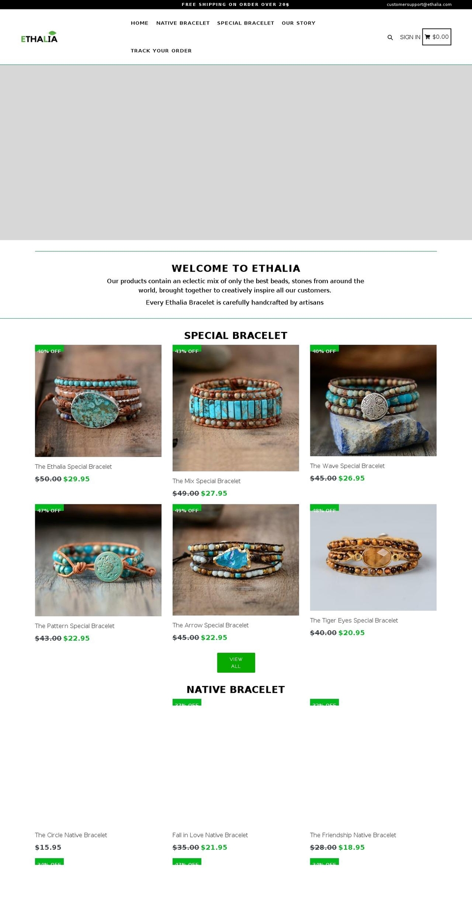 ethalia.com — Shopify storefront screenshot