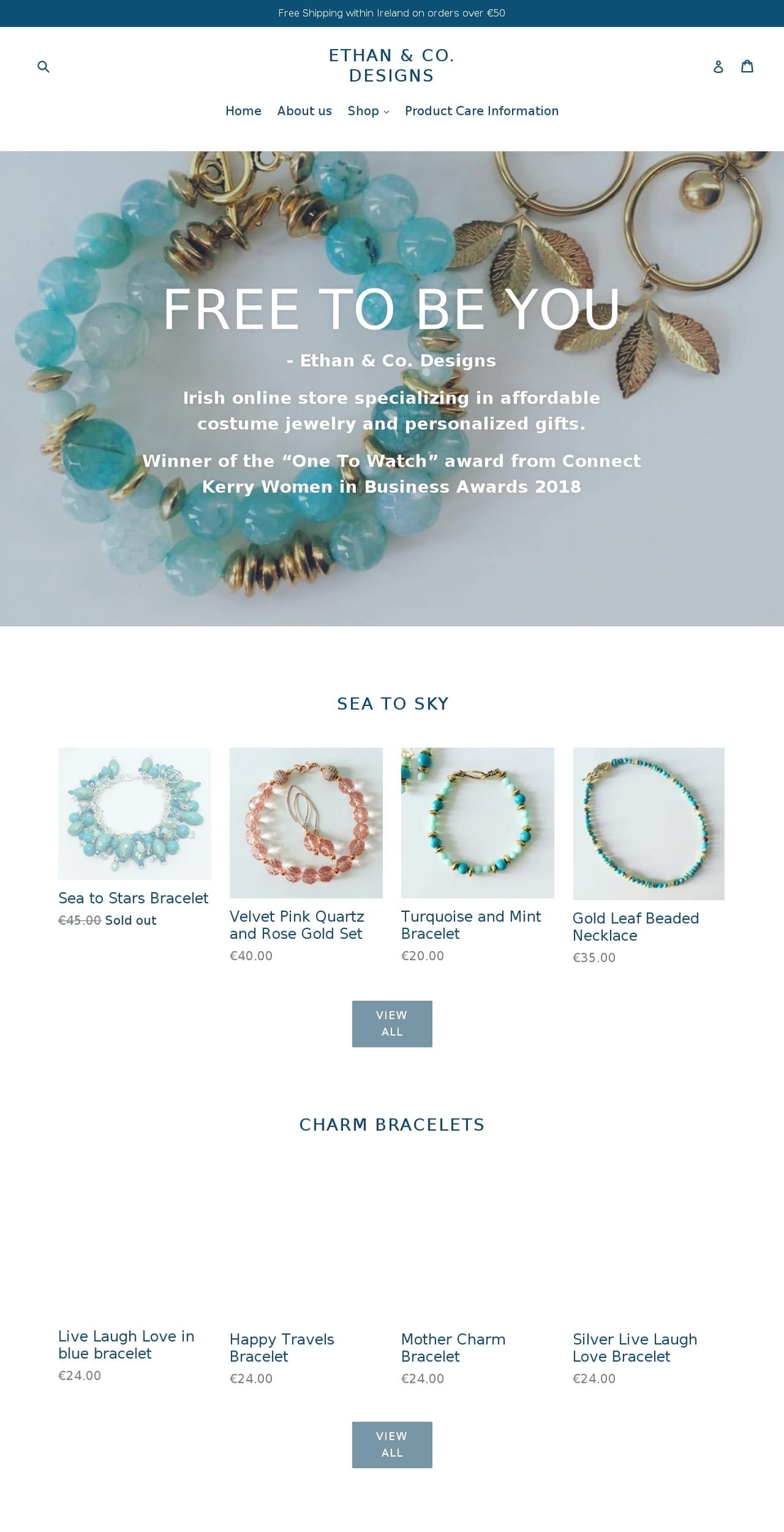 ethanandcodesigns.com — Shopify storefront screenshot