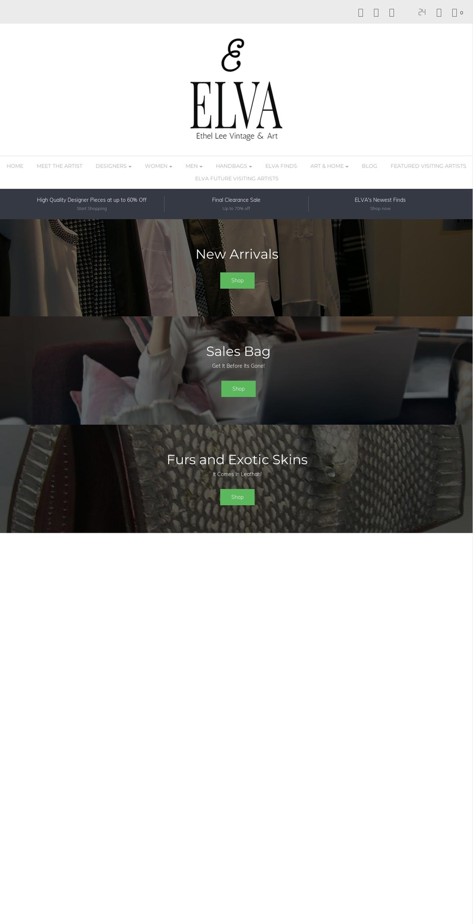 ethelleevintage.com shopify website screenshot