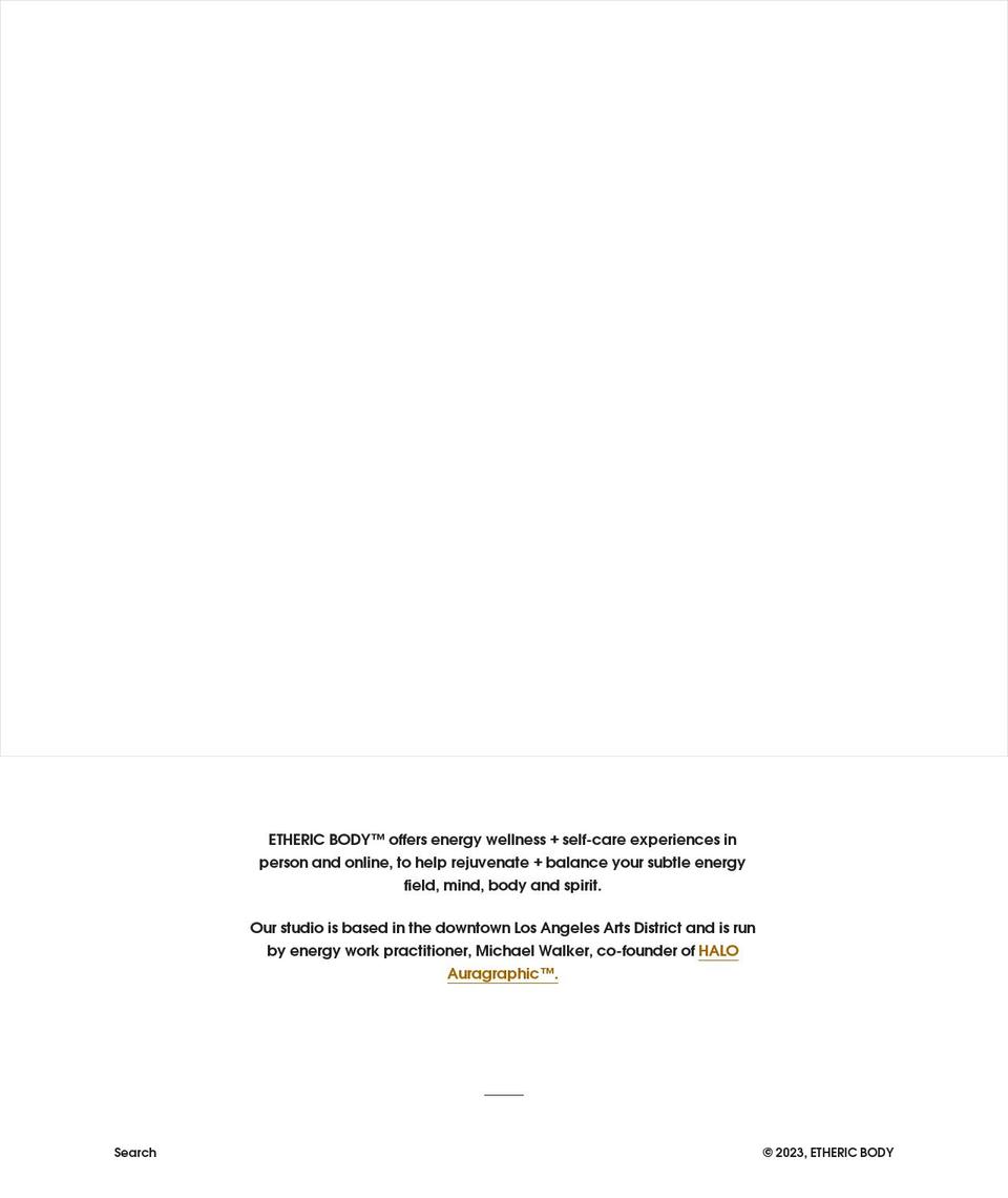 ethericbody.co shopify website screenshot