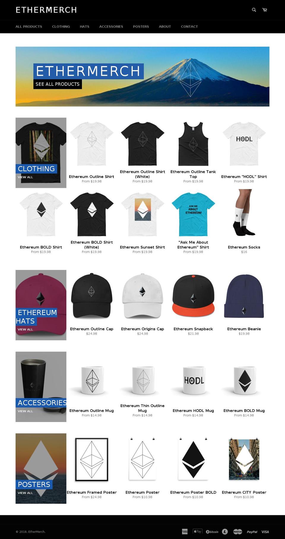 ethermerch.com — Shopify storefront screenshot