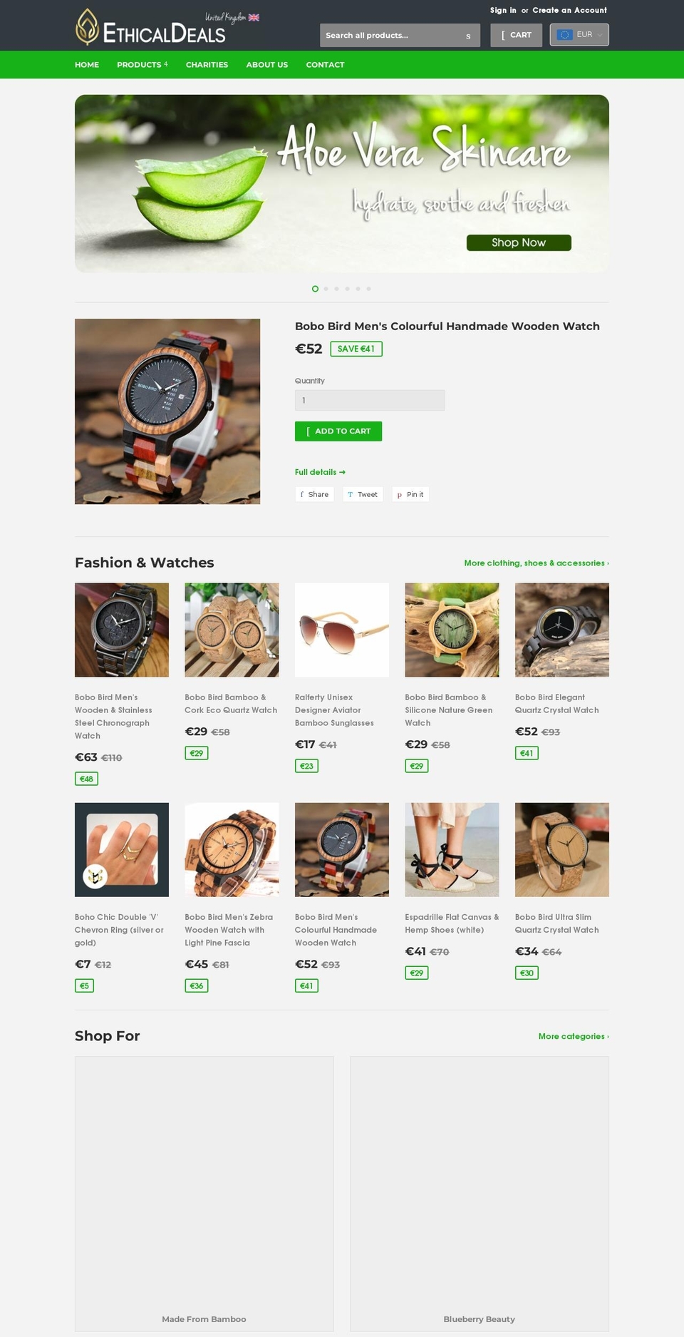 ethicaldeals.co.uk shopify website screenshot