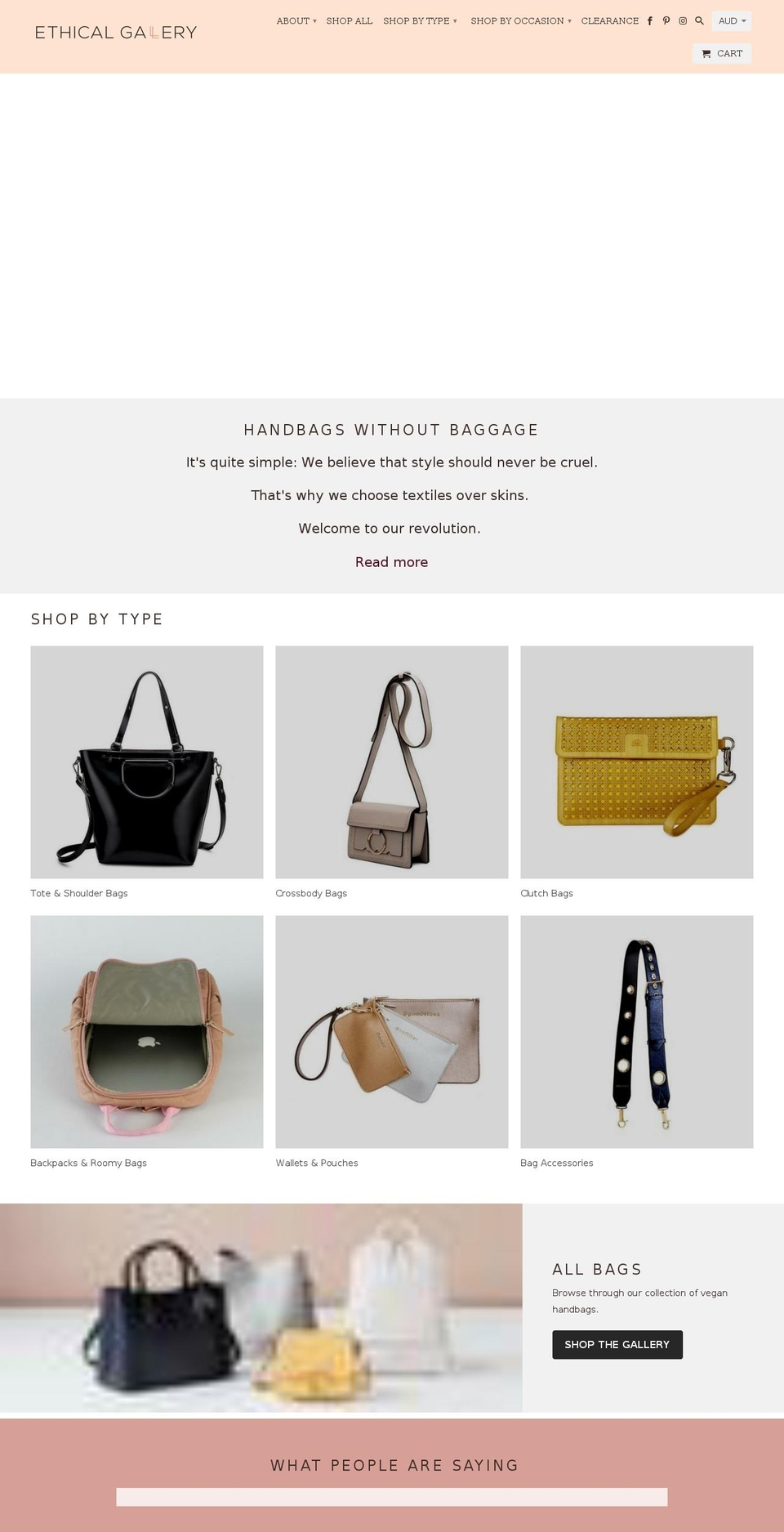 ethicalgallery.com — Shopify storefront screenshot
