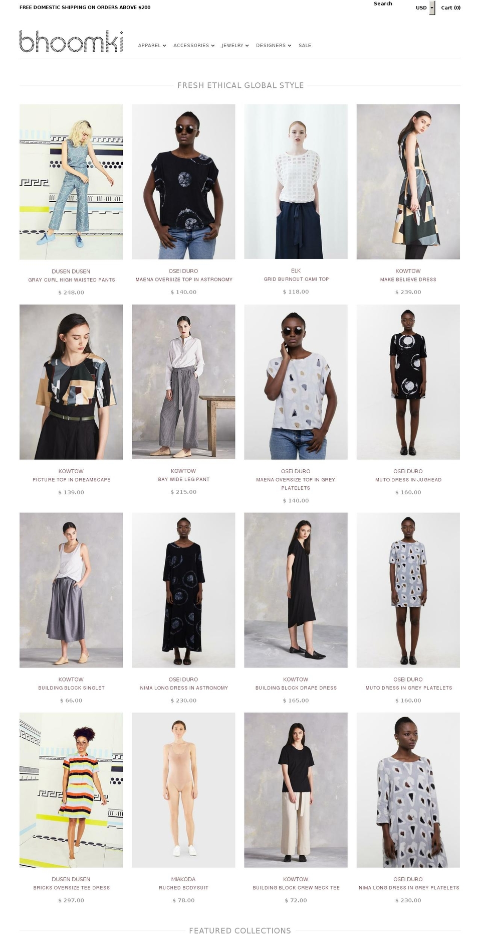ethicallyfashioned.net shopify website screenshot