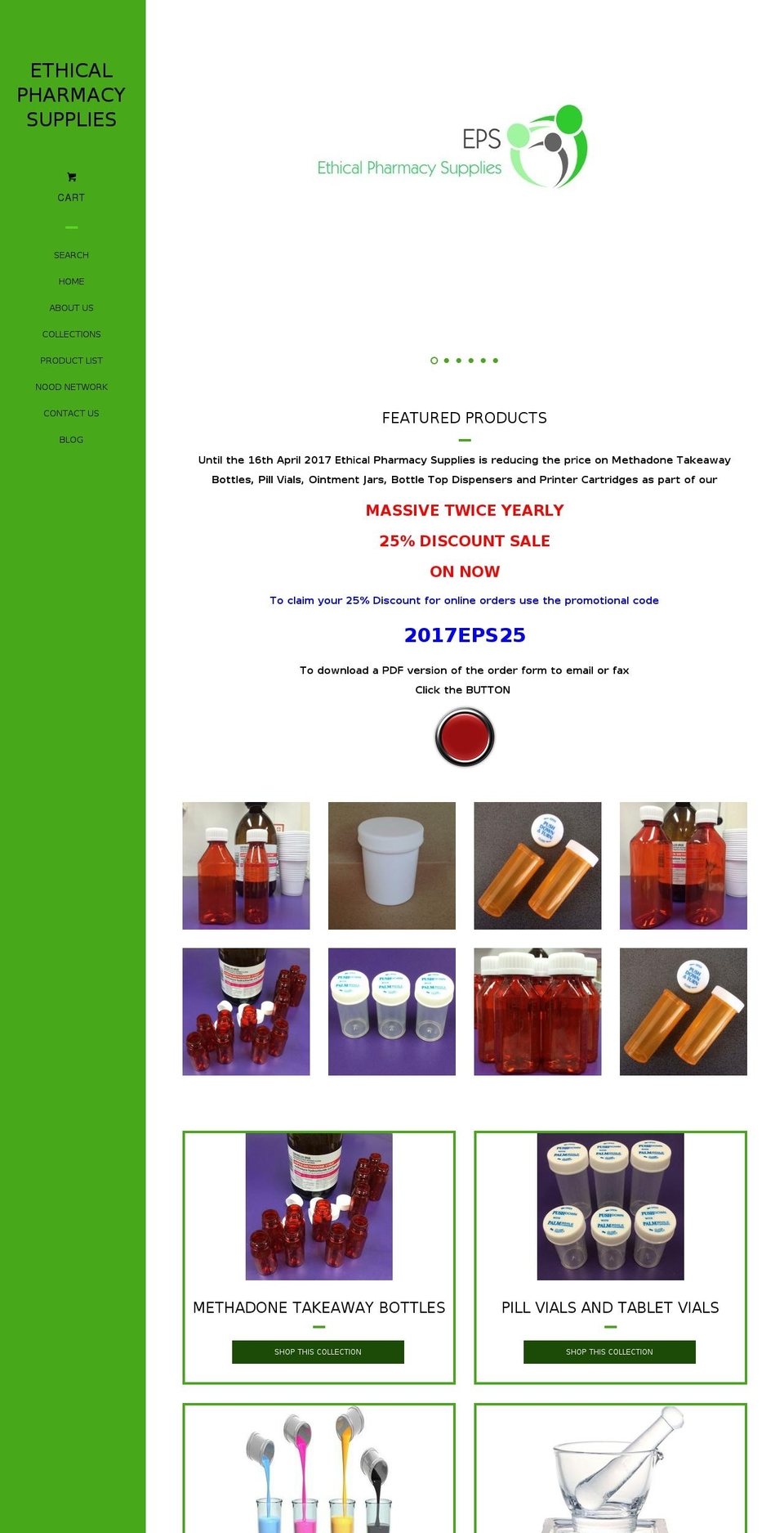 ethicalpharmacysupplies.com shopify website screenshot
