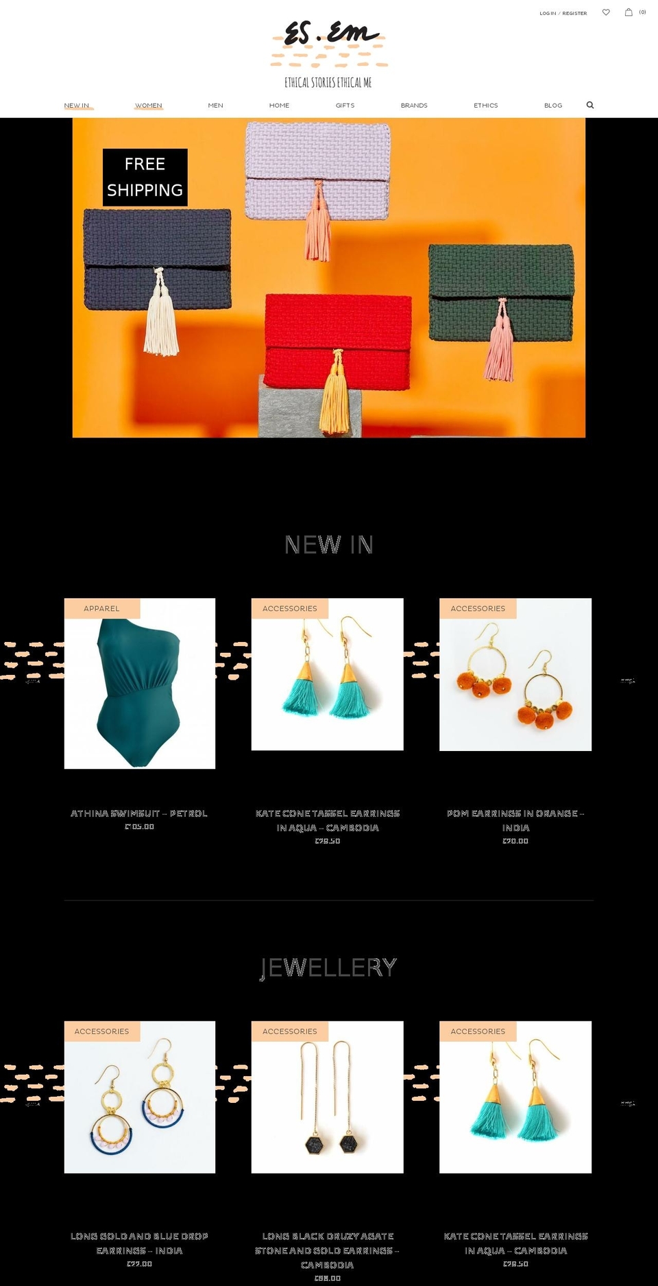 ethicalstories.com shopify website screenshot
