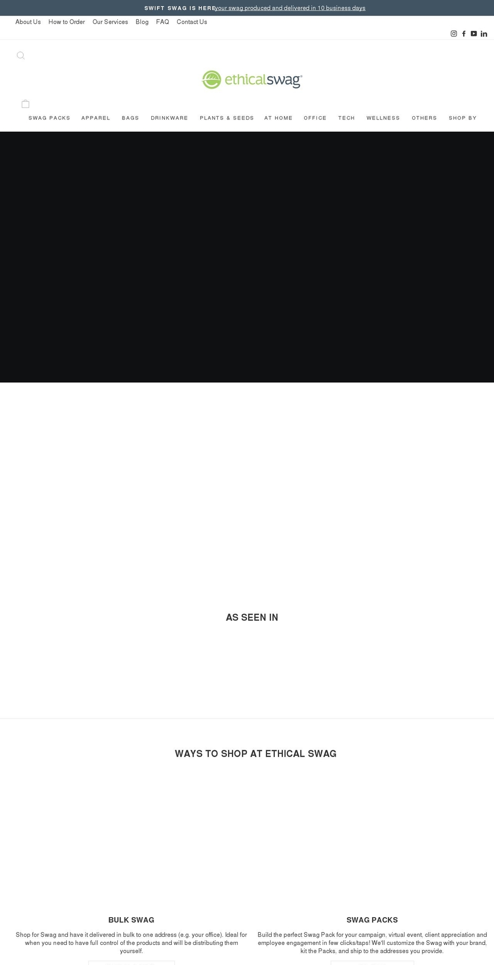 ASMLEthical Swag - Nov Shopify theme site example ethicalswag.com