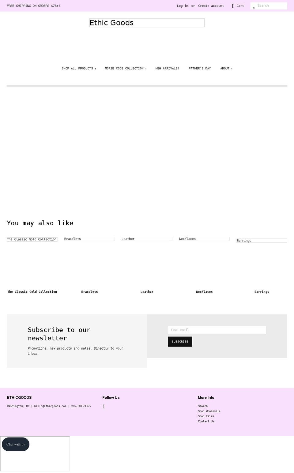 ethicgoods.com shopify website screenshot