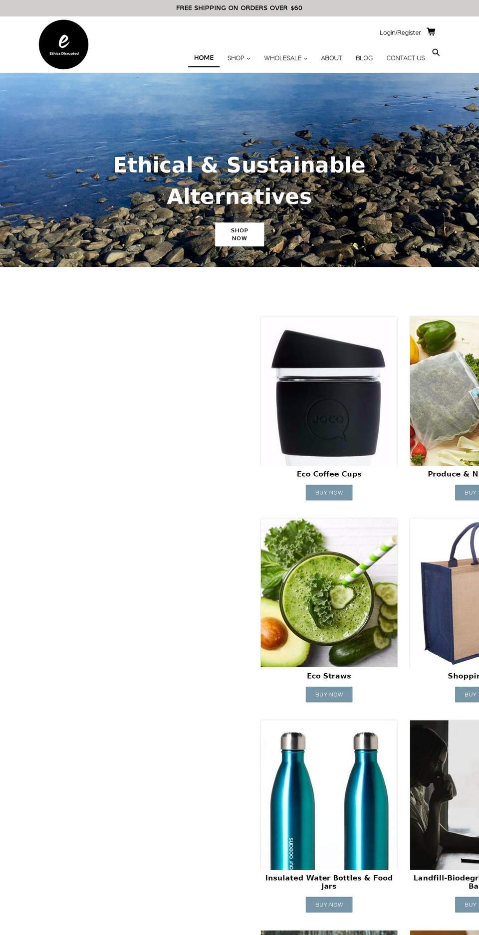 ethicsdisrupted.com — Shopify storefront screenshot