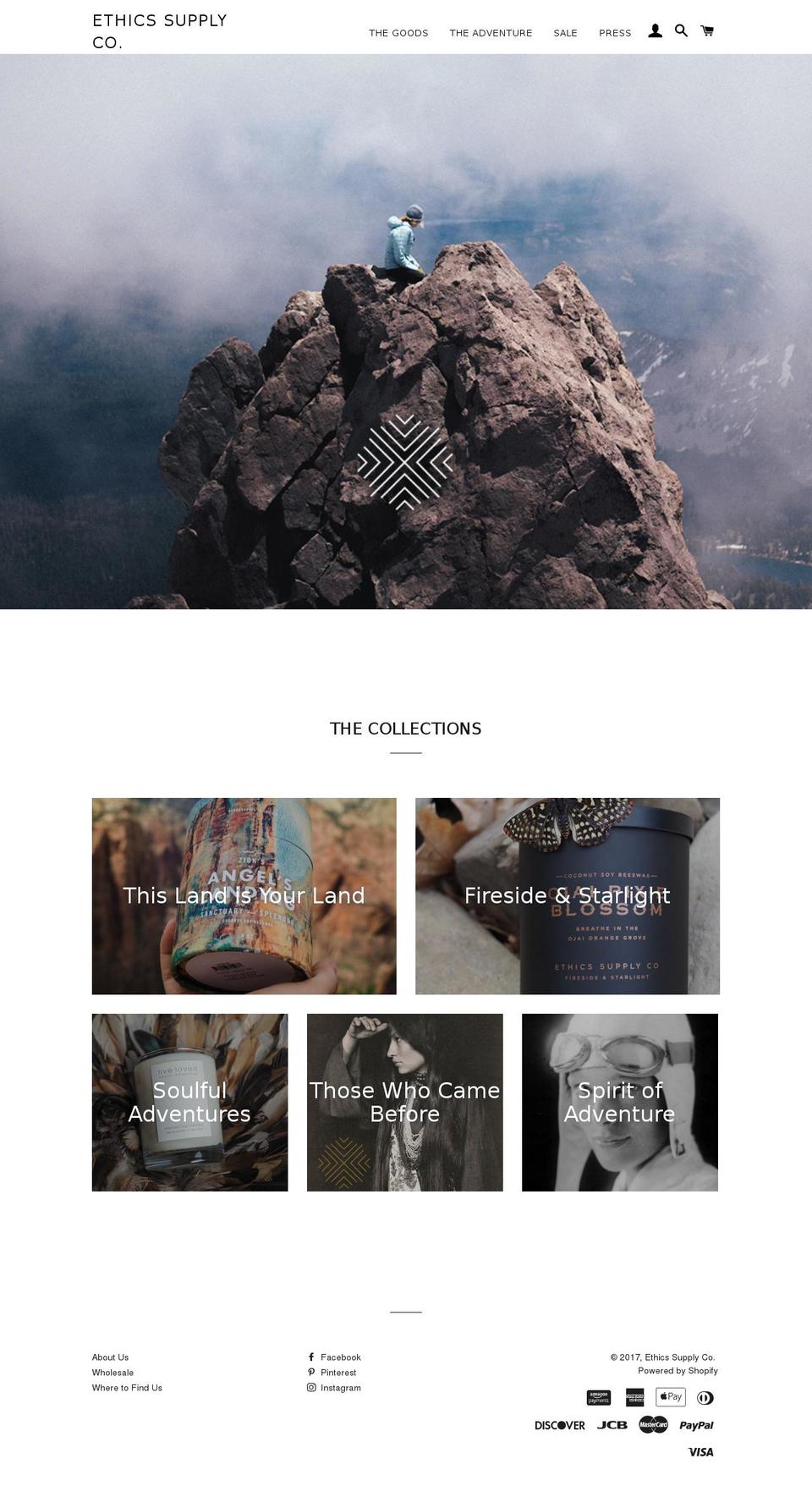 ethicssupplyco.com shopify website screenshot