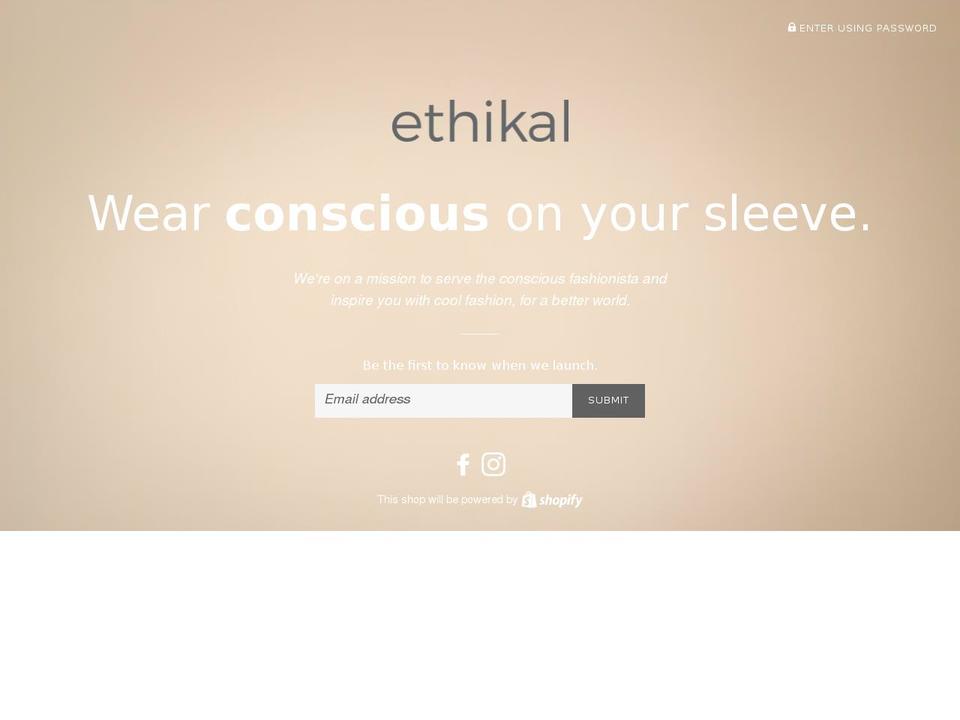 ethikal.com — Shopify storefront screenshot