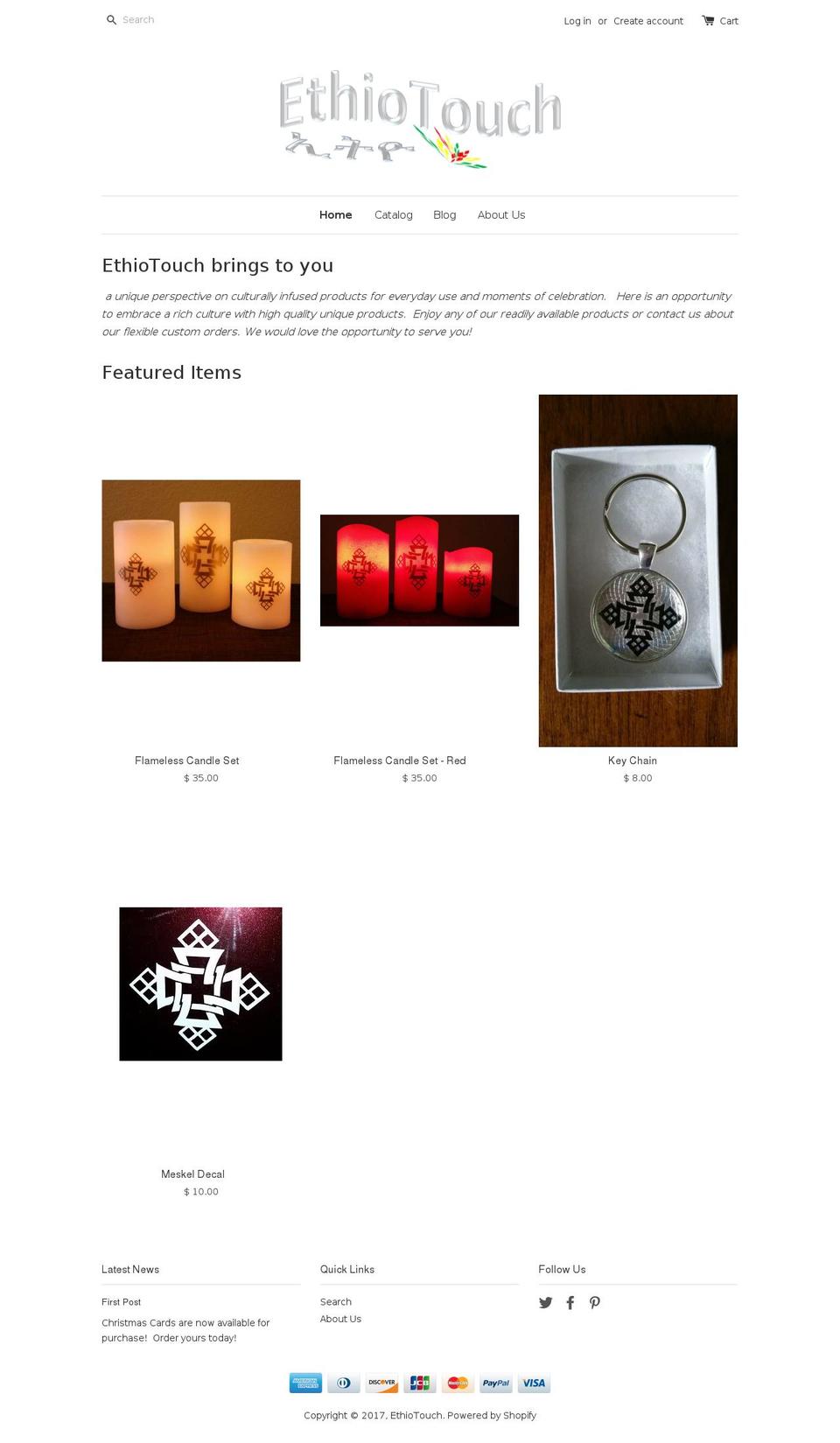 ethiotouch.net shopify website screenshot