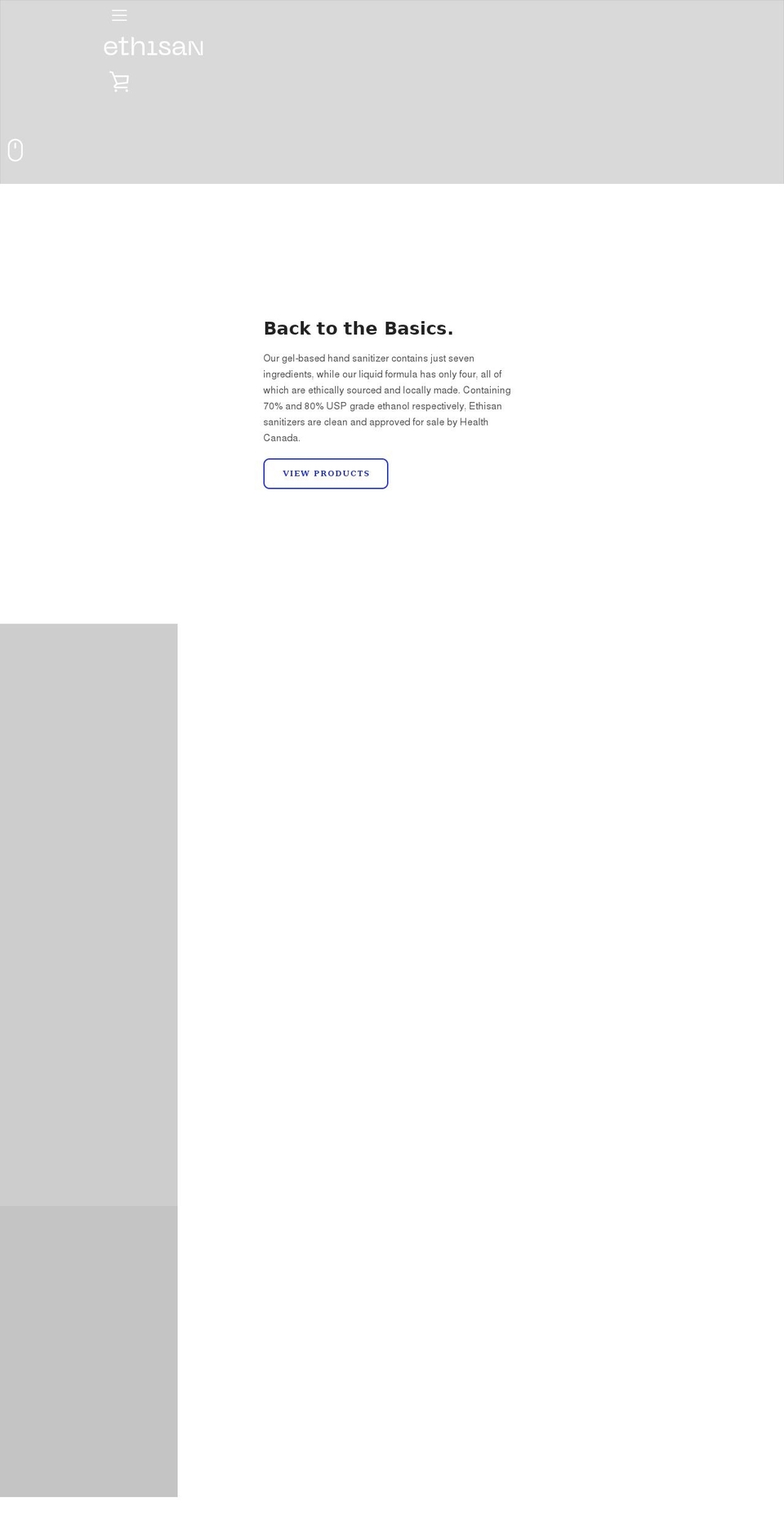 ethisan.com shopify website screenshot