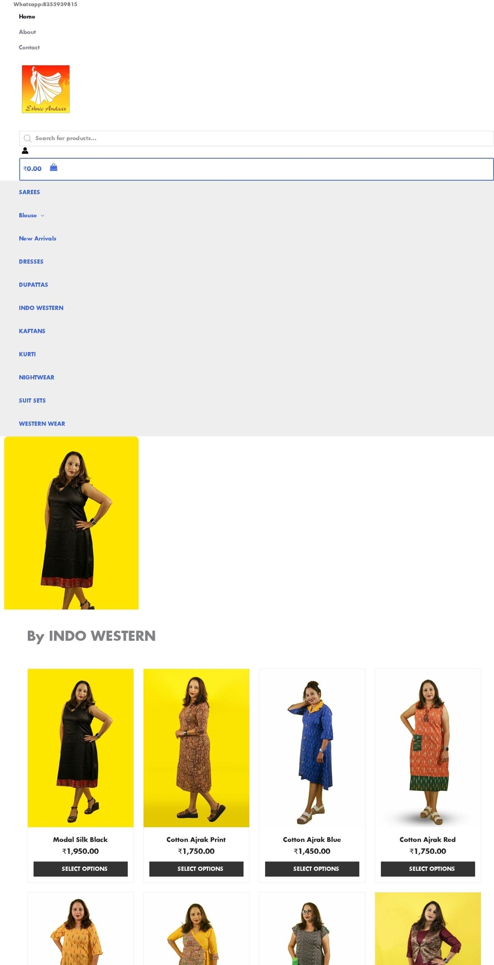 ethnicandaaz.com shopify website screenshot