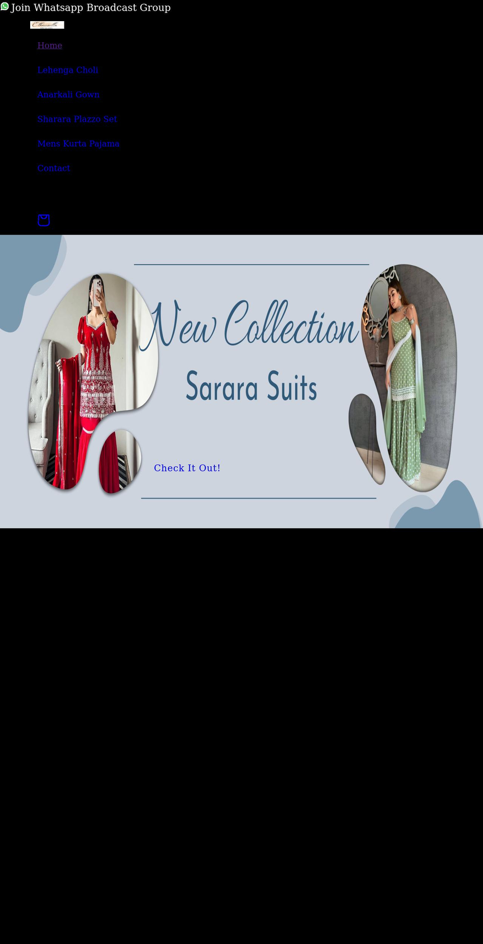 ethnicsvilla.com shopify website screenshot