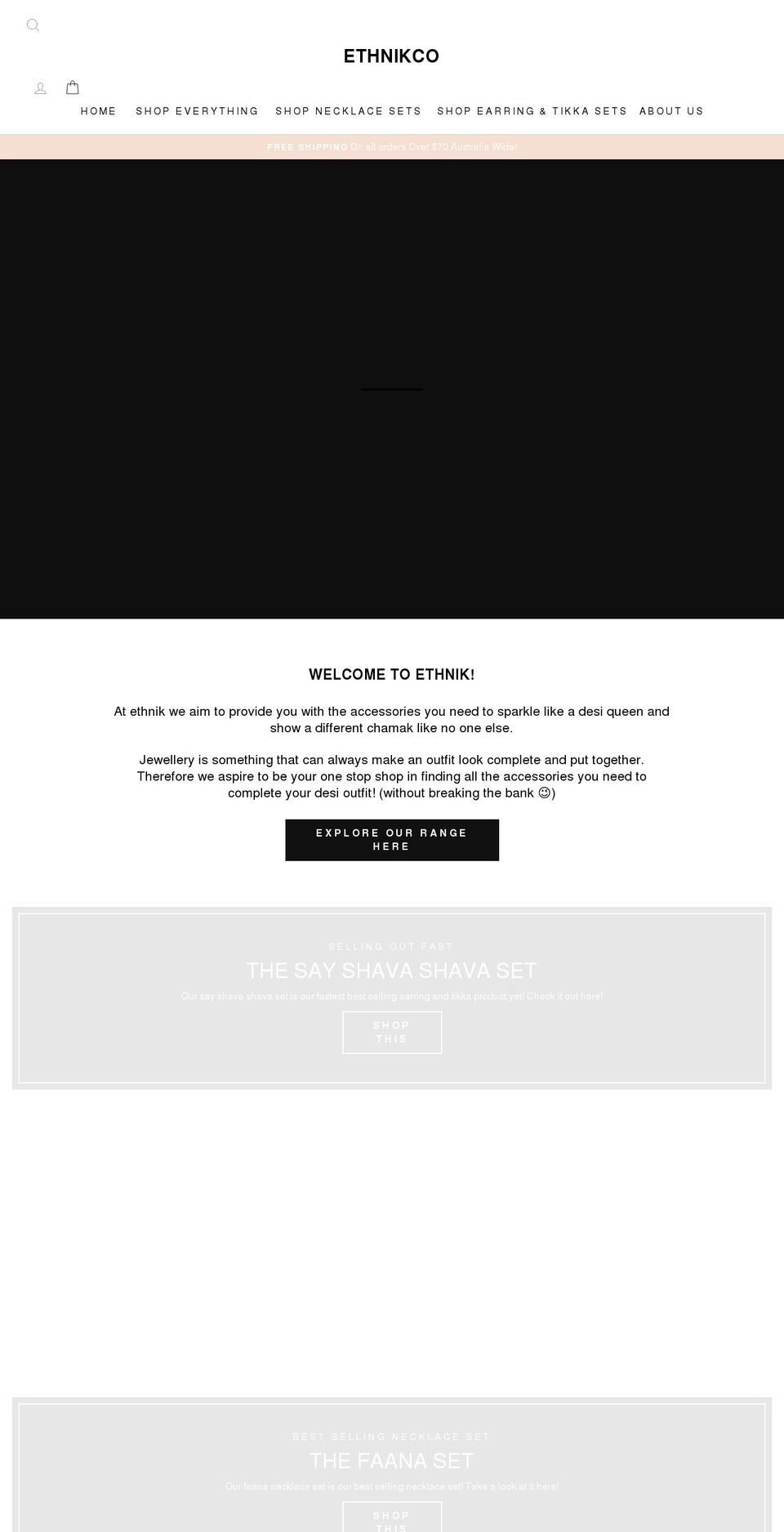 ethnikco.com shopify website screenshot