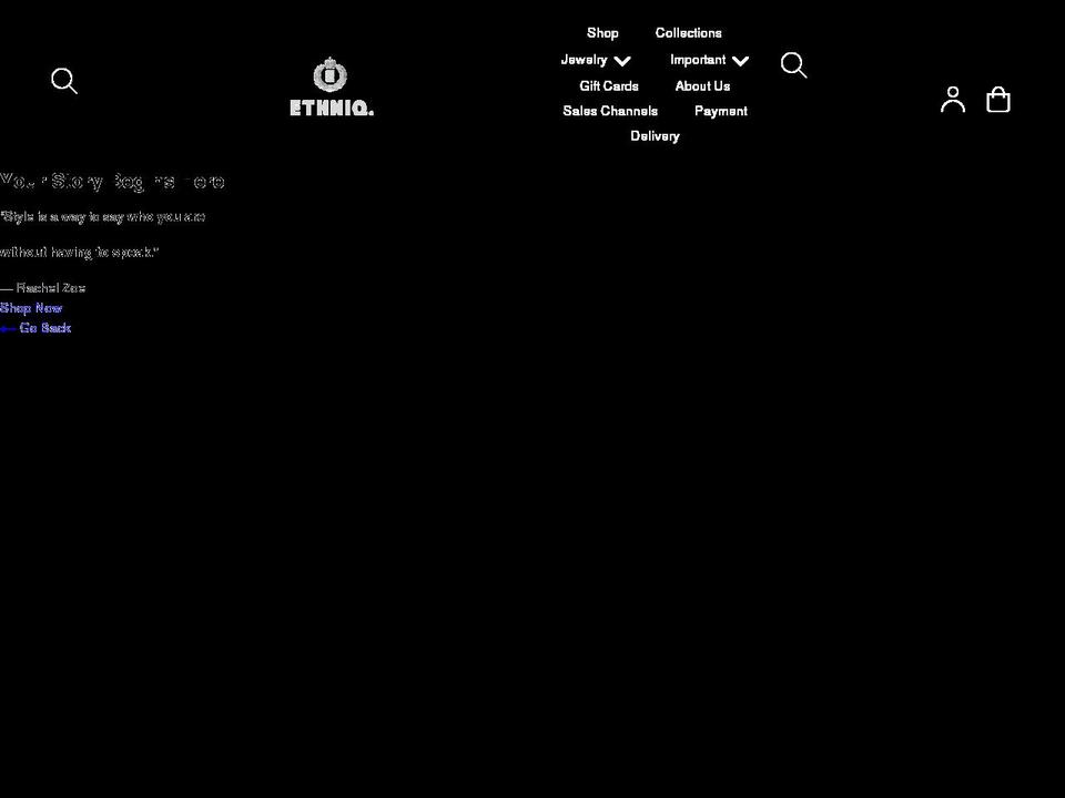 ethniq.net shopify website screenshot