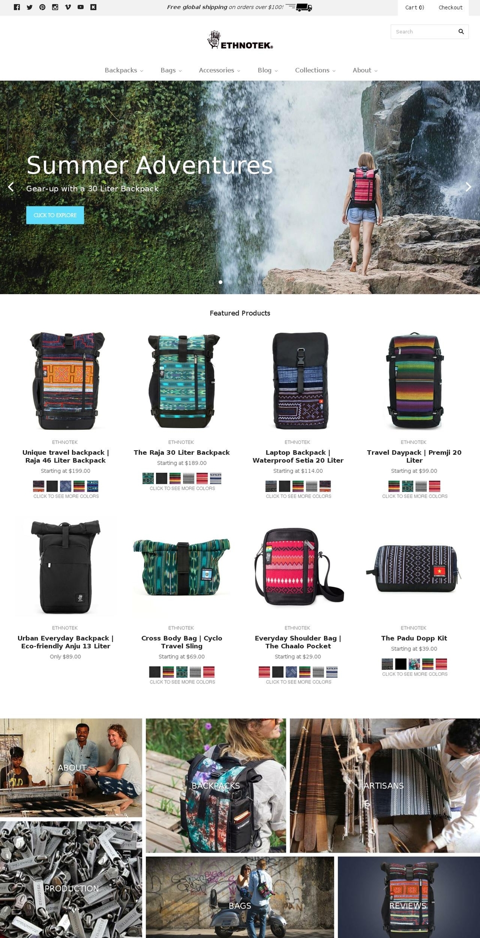 ethnotek.com shopify website screenshot
