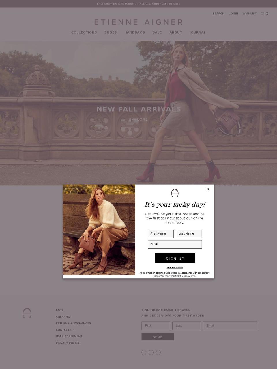 Slider Arrows Shopify theme site example etienneaigner.com