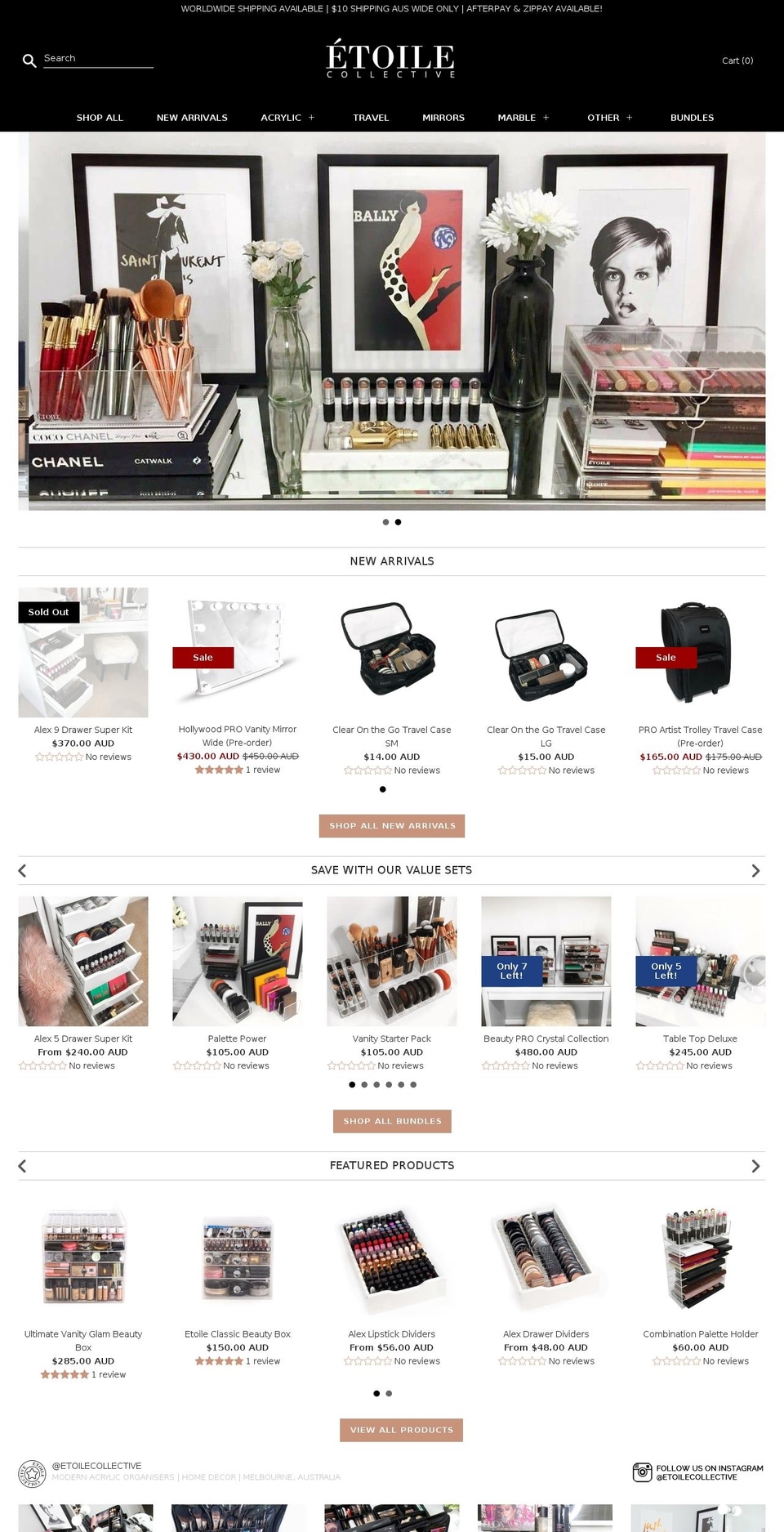 etoilecollective.com.au shopify website screenshot