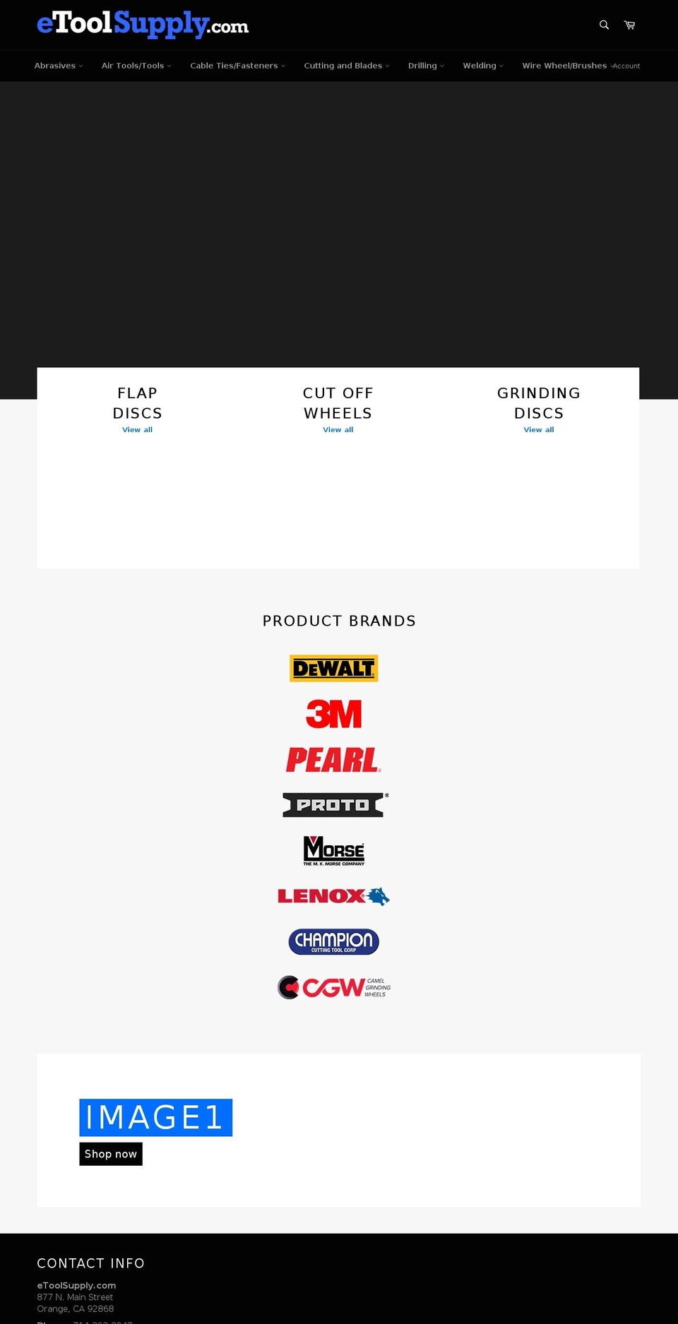 etoolsupply.com — Shopify storefront screenshot