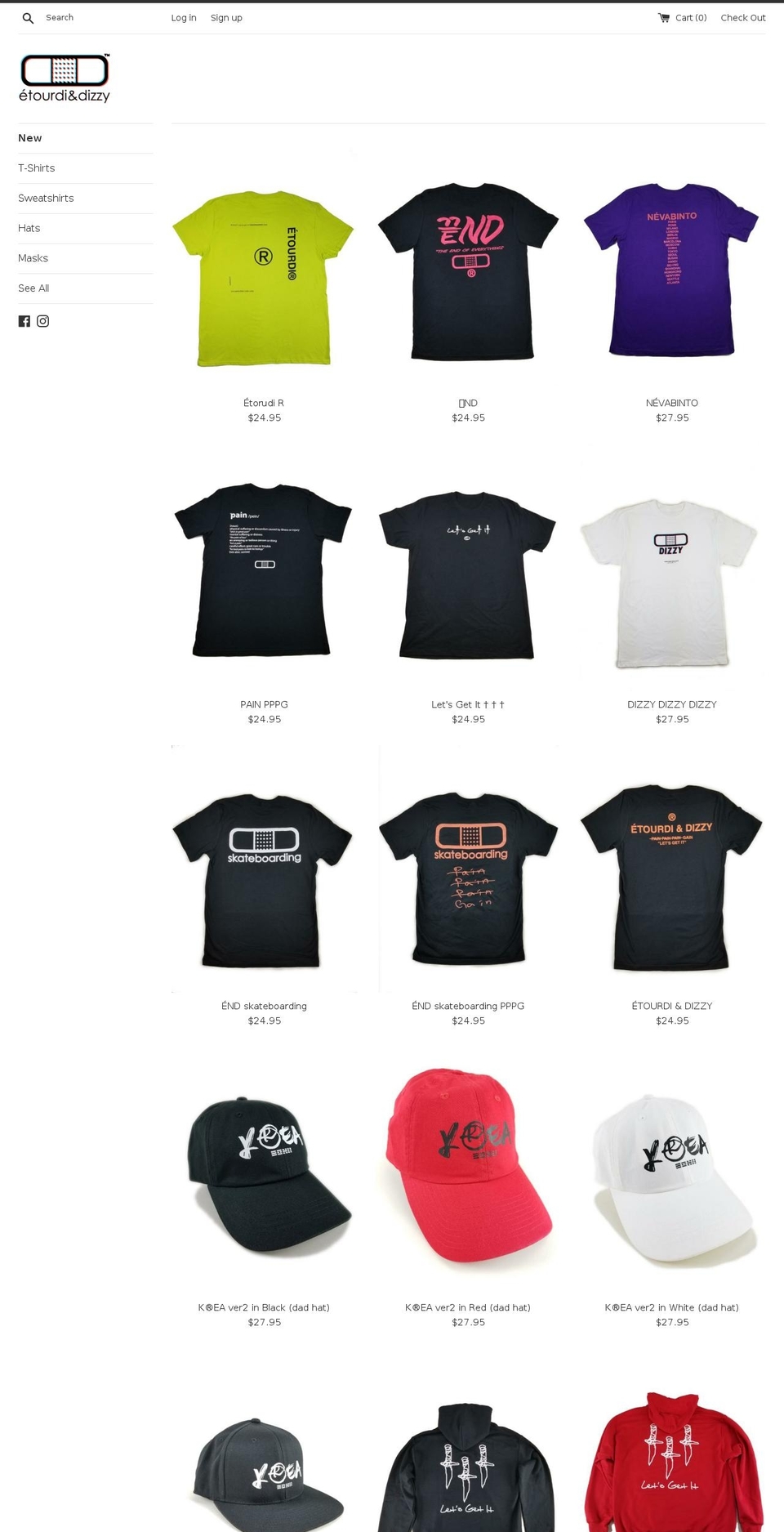 etourdizzy.com shopify website screenshot