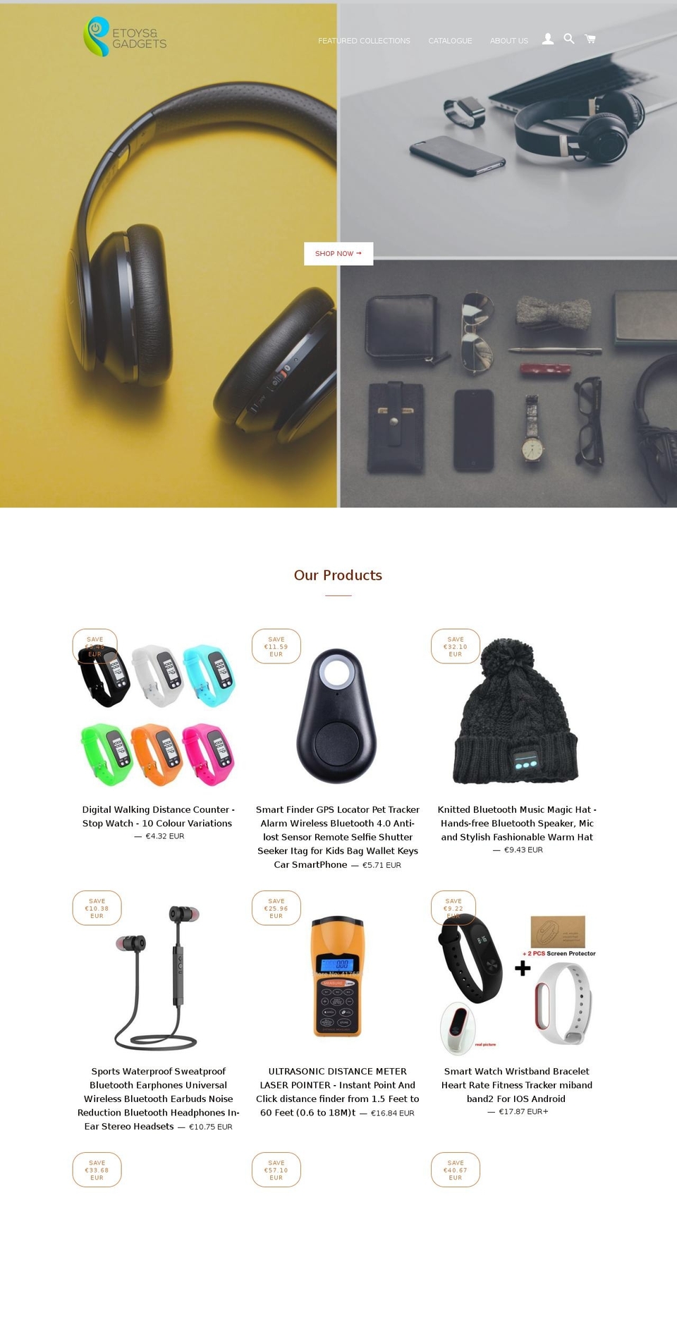 etoysandgadgets.com — Shopify storefront screenshot