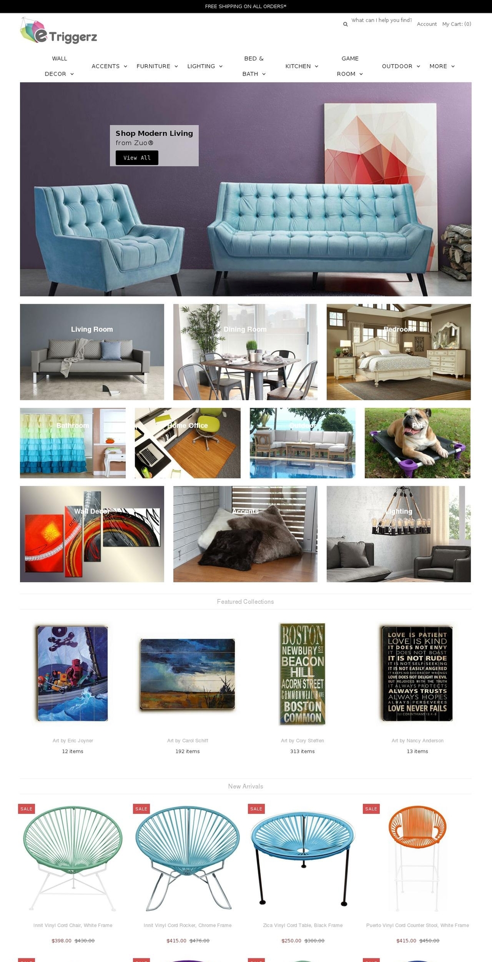 etriggerzstore.com — Shopify storefront screenshot