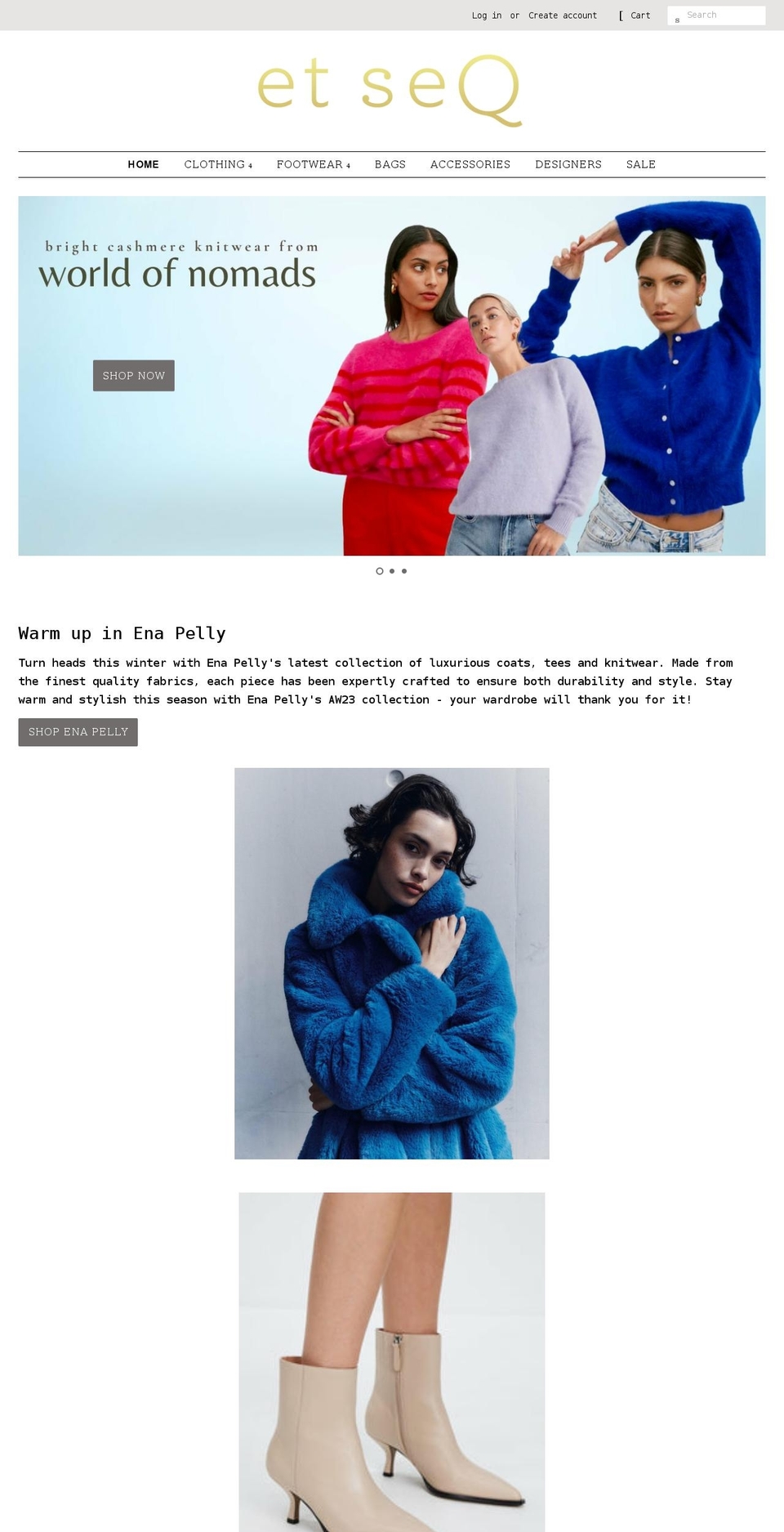 etseqfashion.com.au shopify website screenshot