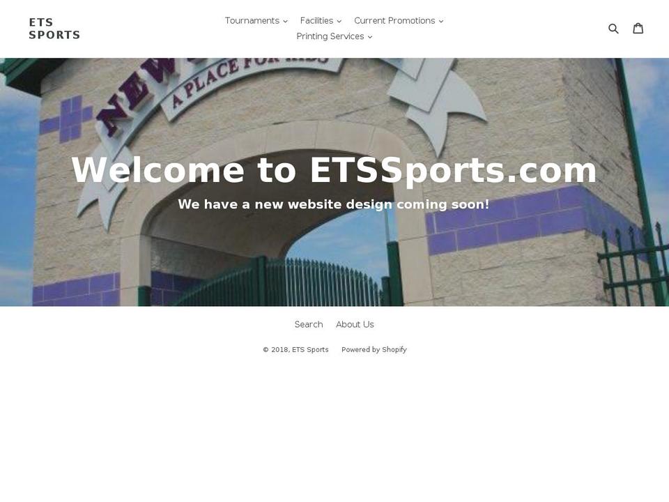 etssports.com shopify website screenshot