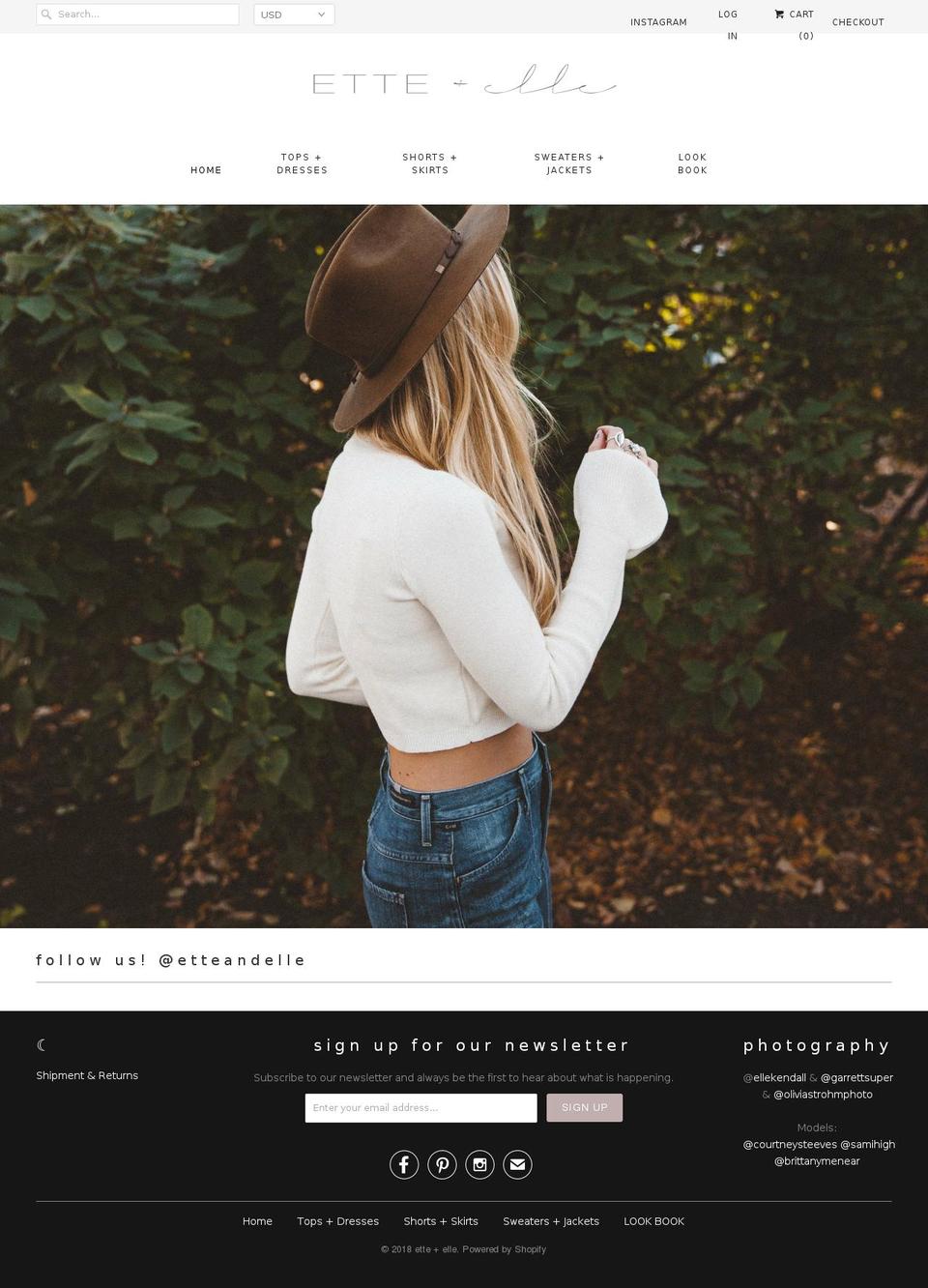 Wild Style Summer Shopify theme site example etteandelleboutique.com